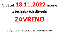 18.11.2022 ZAVŘENO